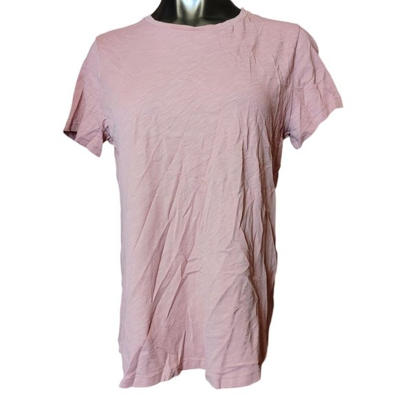 FELINA Womens L Soft Pink Basic Casual Scoop Neck Short Sleeve T-Shirt - Picture 1 of 4